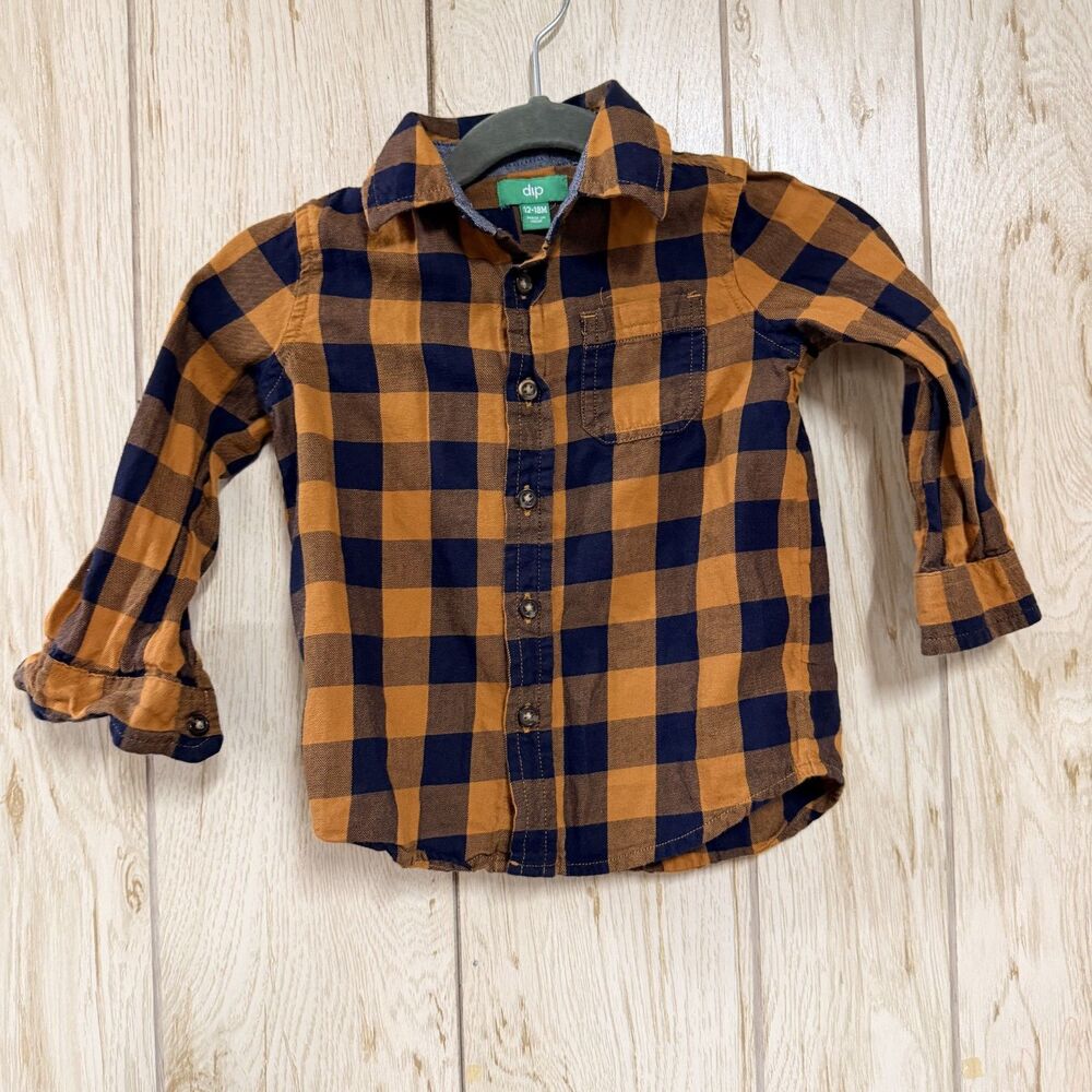 Dip Checkered Button Down boys shirt 12-18M